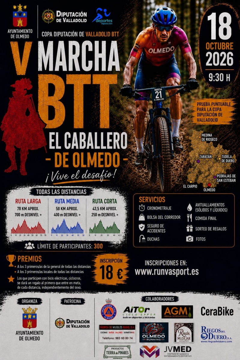 Cartel de V Marcha BTT El Caballero de Olmedo