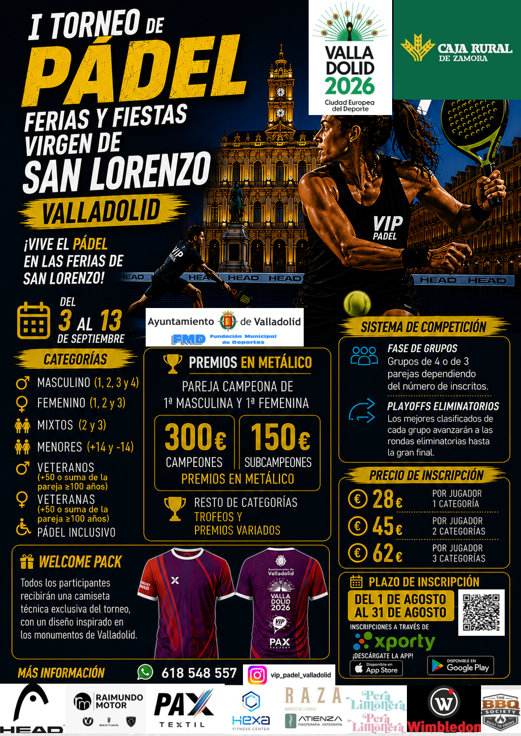 Cartel de I Torneo de Pádel Ferias y Fiestas de San Lorenzo