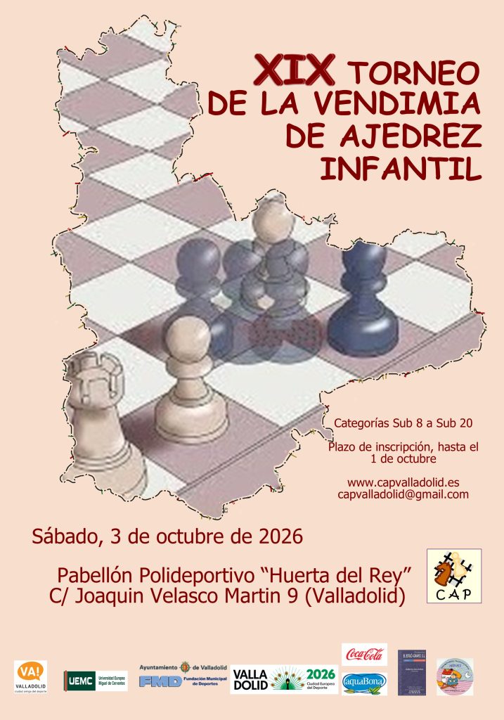 Cartel de XIX Torneo de la Vendimia de Ajedrez Infantil