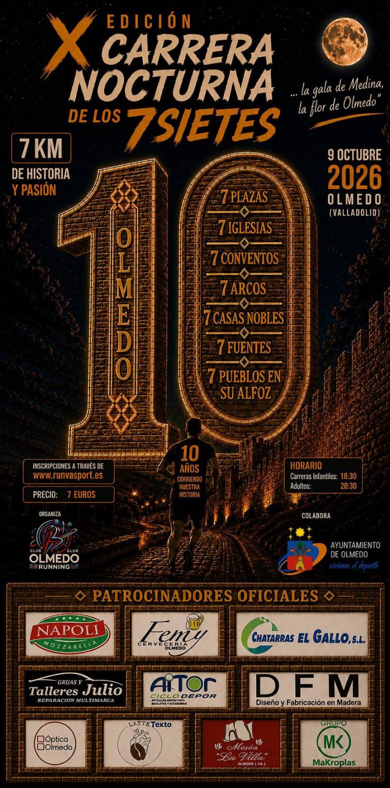 Cartel de 10ª Carrera de los 7 Sietes Olmedo