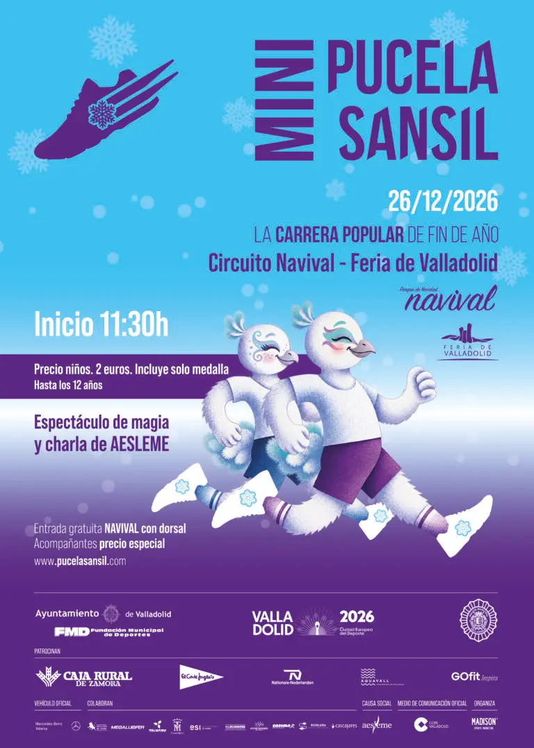 Cartel de Mini Pucela Sansil 2026 – Carrera Infantil