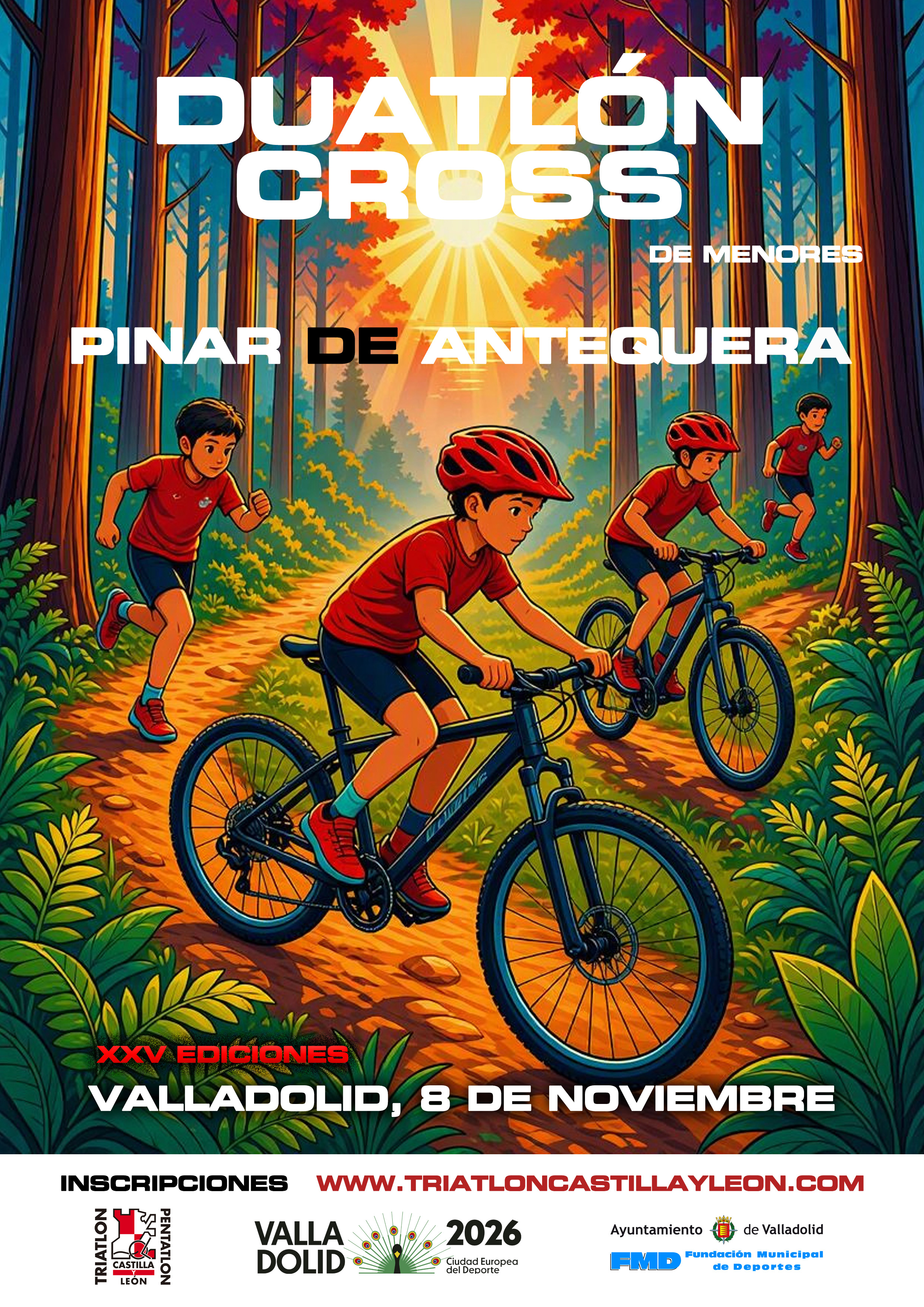 Cartel de XXV Duatlón Cross de Menores del Pinar de Antequera